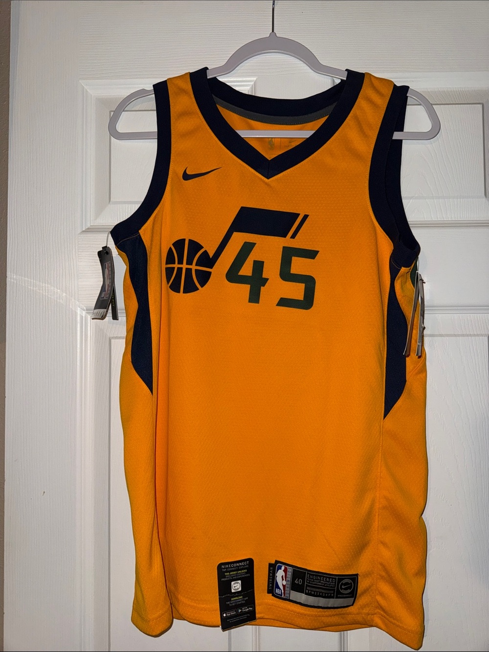 Nike Gold and Navy Utah Jazz #45 Basketball Jersey